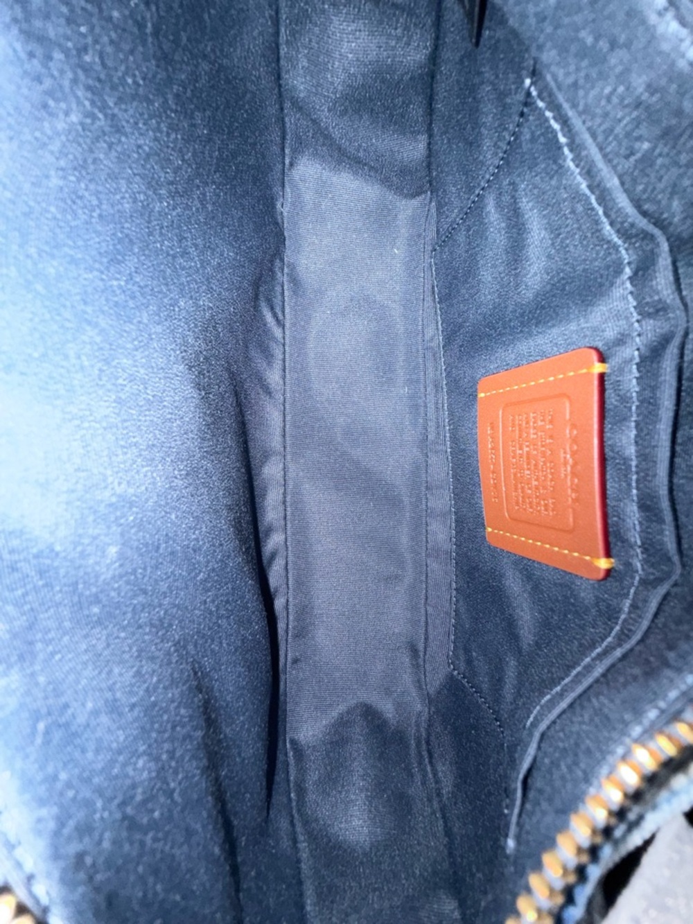 Coach Teri Shoulder Bag in Loved Denim NWT (no charms) - Picture 6 of 7